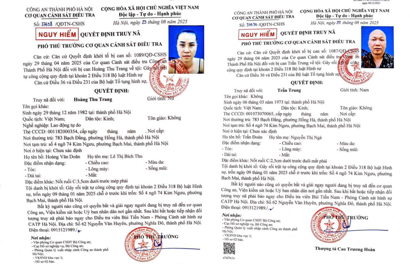 Bắt giữ 2 vợ chồng Trần Trung và Hoàng Thu Trang- Ảnh 1. Bắt giữ 2 vợ chồng Trần Trung và Hoàng Thu Trang- Ảnh 1.
