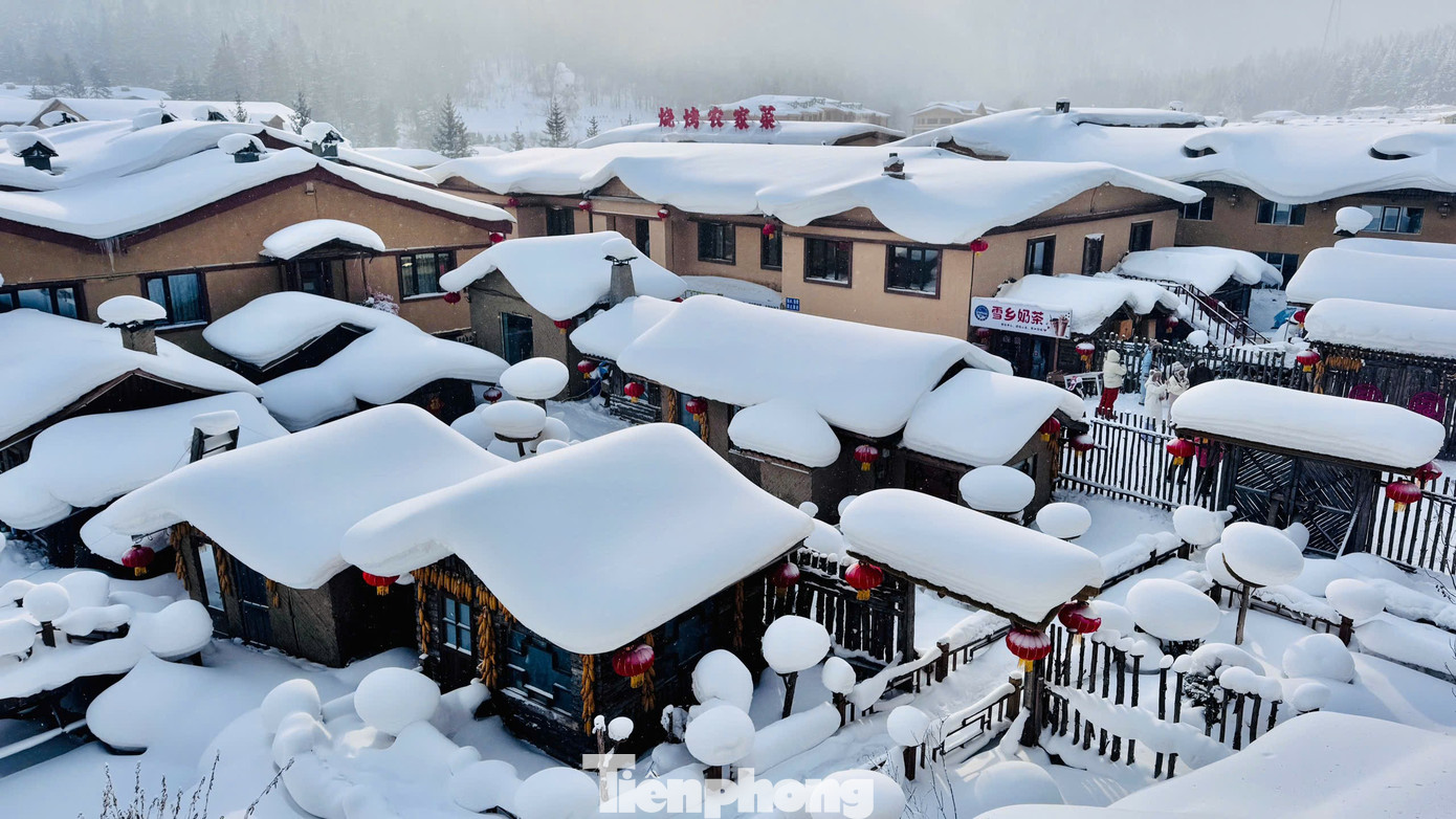 Vỡ òa cảnh siêu thực ngôi làng ở Hắc Long Giang, khách đến chỉ biết trầm trồ- Ảnh 2.