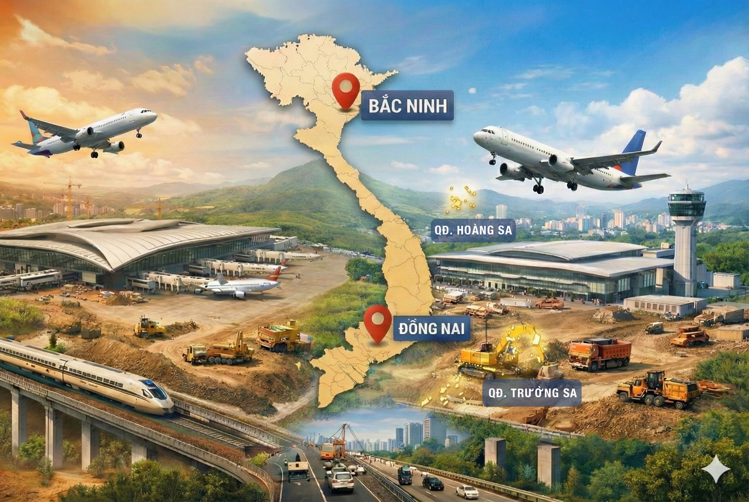 Đặt lên bàn cân 2 sân bay lớn nhất Việt Nam tương lai: Nơi tạo “cửa ngõ” quốc tế mới cho miền Nam, nơi tái định nghĩa vai trò sân bay ở miền Bắc - Ảnh 1.