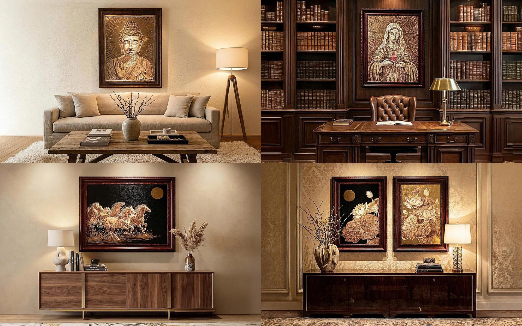 Thiên Mộc Hương lần đầu tiên ra mắt tranh trầm hương đắp nổi Mosaic - Ảnh 3. Thiên Mộc Hương lần đầu tiên ra mắt tranh trầm hương đắp nổi Mosaic - Ảnh 3.