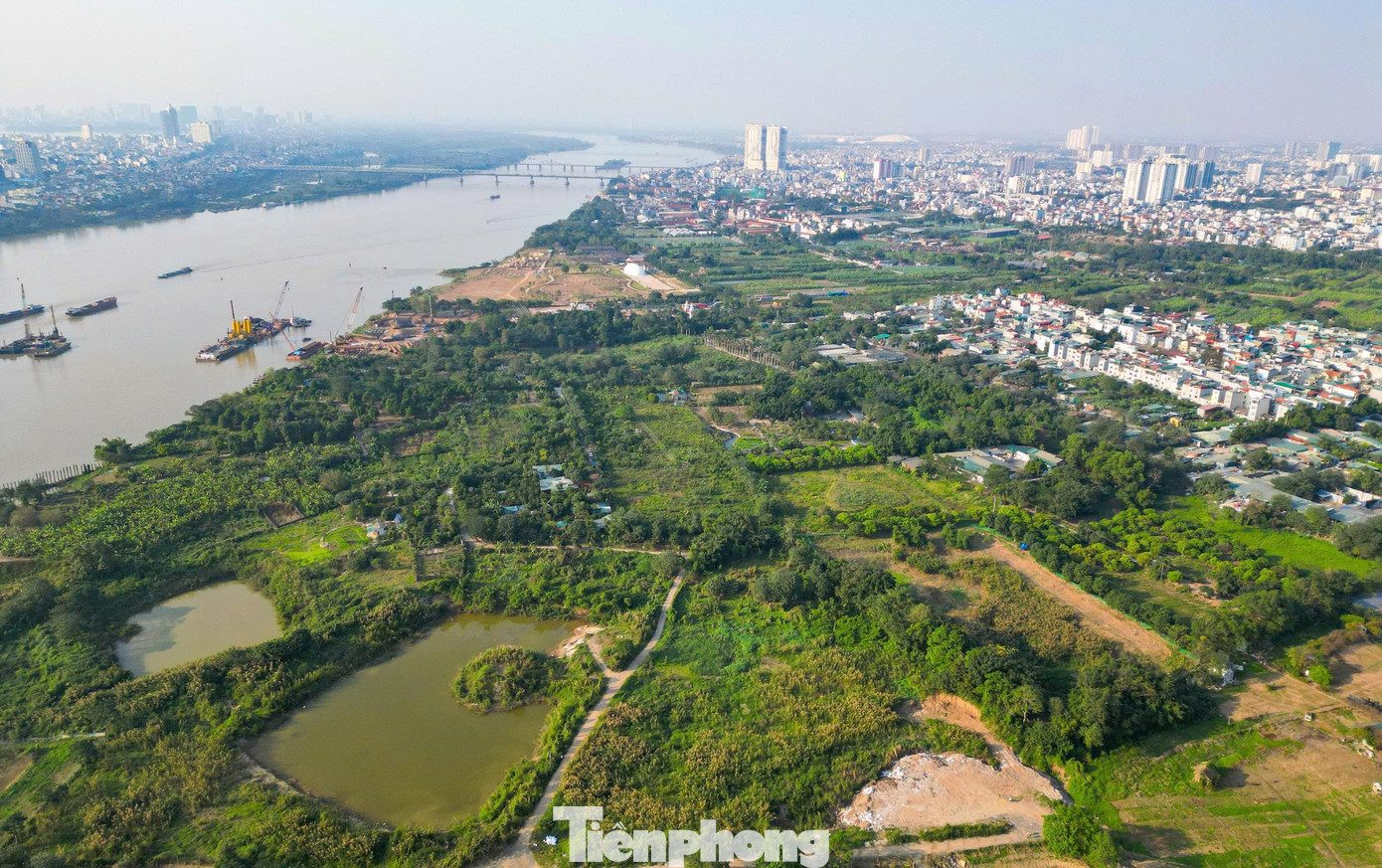 Đại công trường cầu Trần Hưng Đạo 16.000 tỷ đồng nhìn từ trên cao - Ảnh 11.