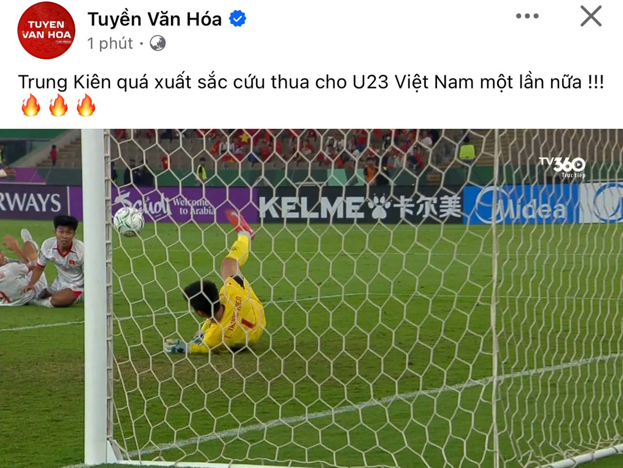 Thủ môn điển trai 1m90 Trần Trung Kiên khiến cả cõi mạng gọi tên vì cứu thua xuất sắc cho U23 Việt Nam- Ảnh 4. Thủ môn điển trai 1m90 Trần Trung Kiên khiến cả cõi mạng gọi tên vì cứu thua xuất sắc cho U23 Việt Nam- Ảnh 4.