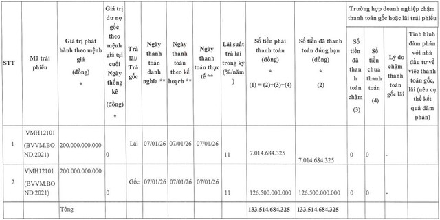 Đầu tư Bệnh viện Việt Mỹ tất toán lô trái phiếu duy nhất- Ảnh 1. Đầu tư Bệnh viện Việt Mỹ tất toán lô trái phiếu duy nhất- Ảnh 1.