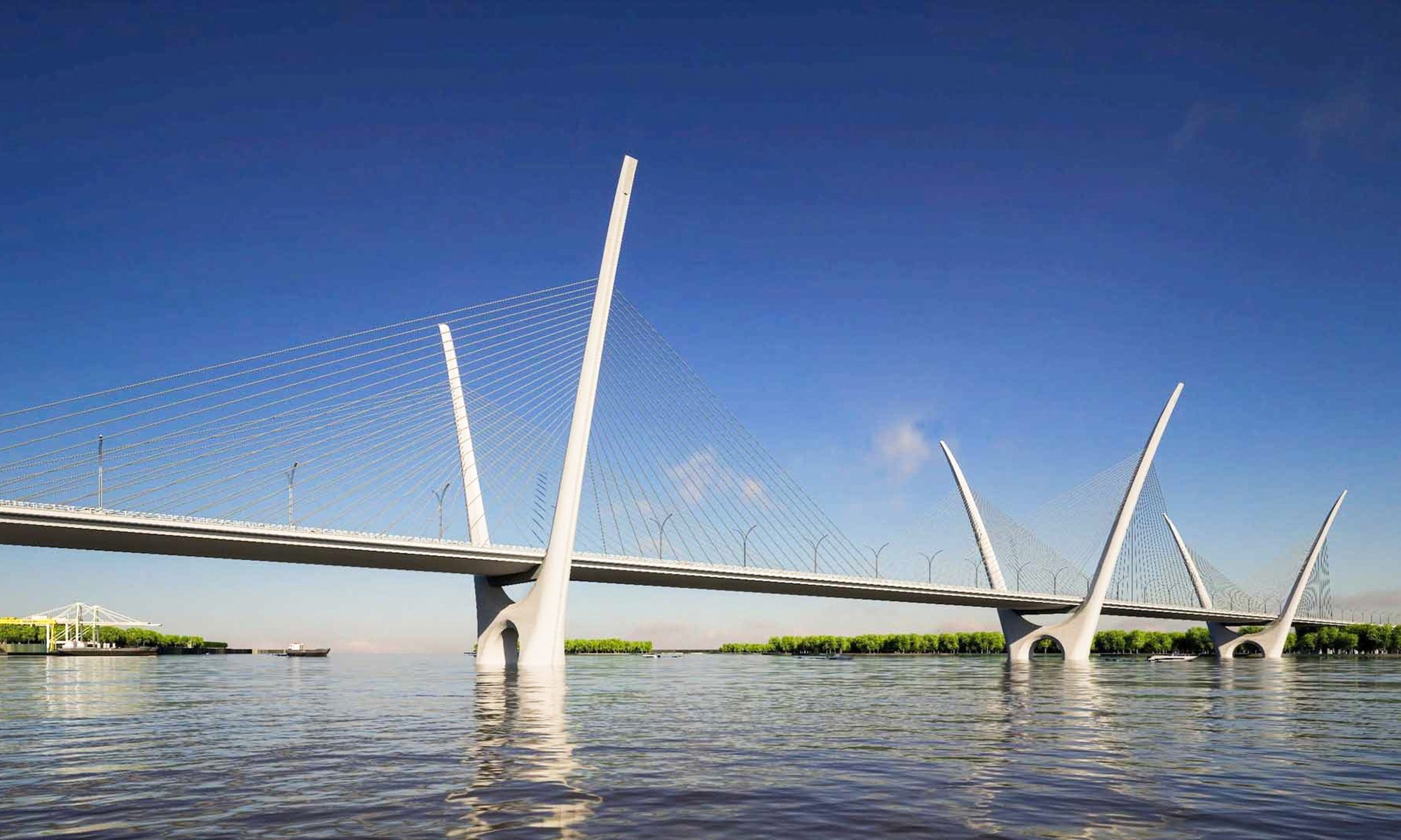 Cận cảnh công trường thi công cầu Thượng Cát hơn 7.300 tỷ đồng bắc qua sông Hồng- Ảnh 3.