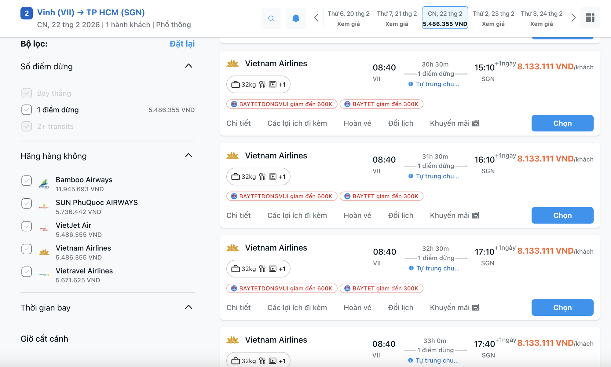 Bất ngờ giá vé máy bay TPHCM - Hà Nội dịp Tết 2026 hạ nhiệt - Ảnh 3.