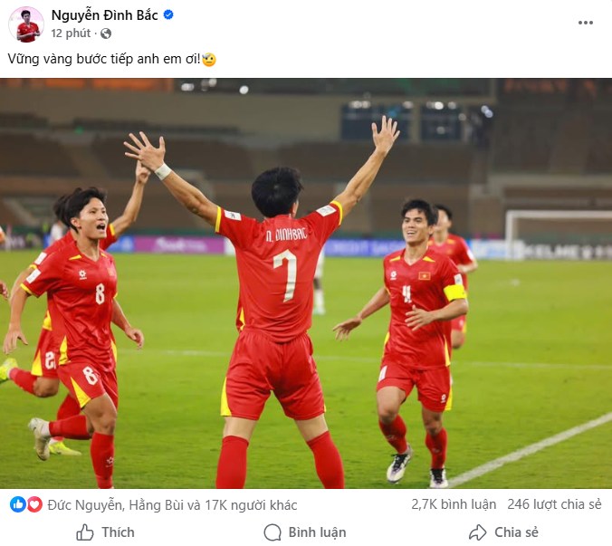 Facebook U23 Việt Nam nổ tung sau chiến thắng vỡ òa cảm xúc: Đình Bắc, Trung Kiên hot cỡ này- Ảnh 1.