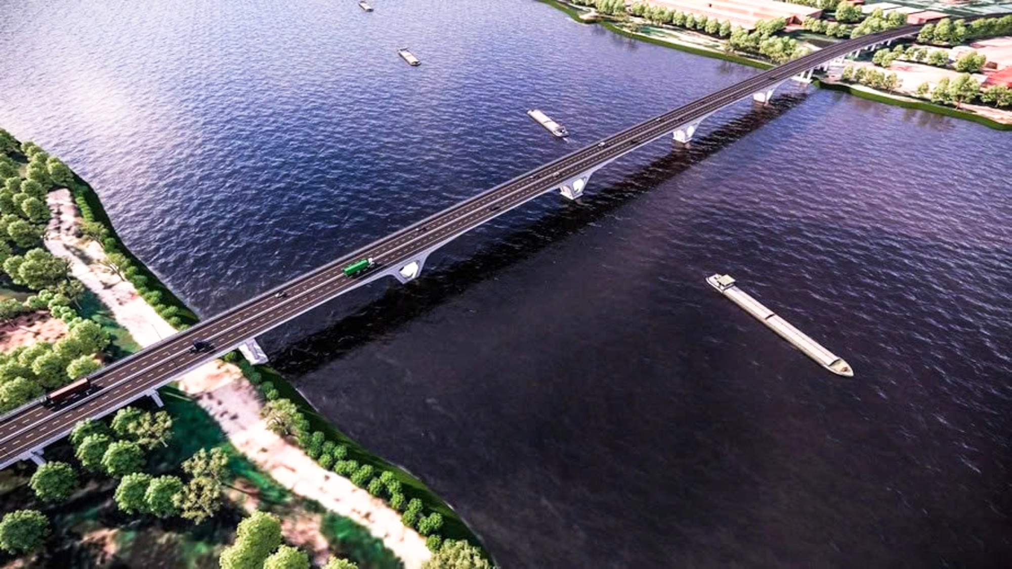 Cận cảnh công trường thi công cầu hơn 3.400 tỷ đồng nối Hà Nội - Phú Thọ- Ảnh 3.