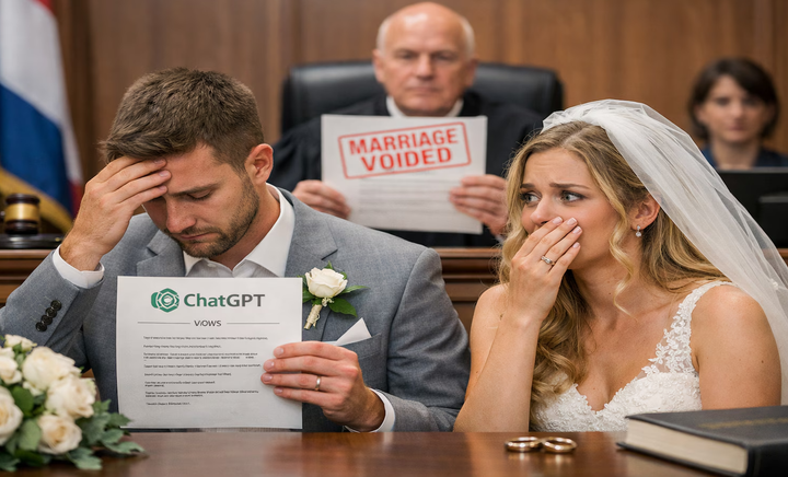 Nhờ ChatGPT soạn lời thề nguyện trong đám cưới, cặp đôi bị toà án hủy hôn- Ảnh 1.