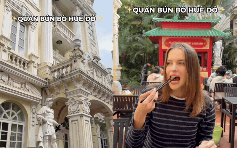 Nàng dâu Tây ngỡ ngàng phát hiện quán bún bò trong biệt thự ở Âu Cơ: Nhân viên mặc áo dài, không gian sang chảnh như đi tiệc mà giá chỉ 85k! - Ảnh 8.