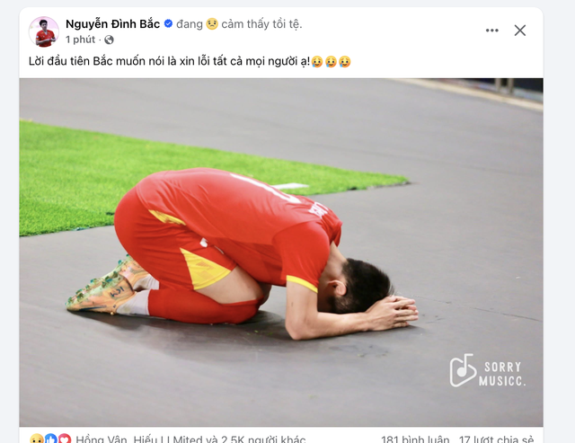 U23 Việt Nam đồng loạt xin lỗi: Cùng nhau chiến thắng, cùng nhau thất bại- Ảnh 1.