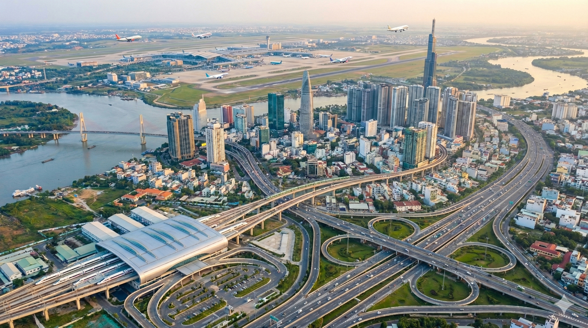 So găng sân bay Long Thành với Tân Sơn Nhất, ga Thủ Thiêm và ga Sài Gòn: 'Cựu vương' nội đô giữ phong độ, 'tân binh' cửa ngõ bứt phá ngoạn mục - Ảnh 1.