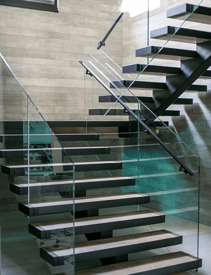 Các mẫu cầu thang xương cá độc đáo cho nhà phố- Ảnh 4.