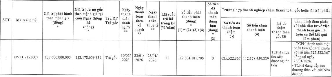 Novaland chậm thanh toán hơn 110 tỷ đồng gốc trái phiếu - Ảnh 1.