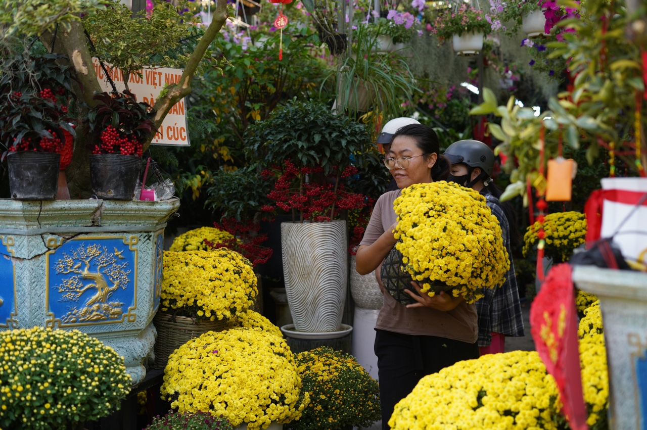 Ấm lòng ngày giáp Tết: Người dân TP.HCM chung tay giải cứu từng chậu cúc mâm xôi, giúp bà con nông dân miền Tây vơi bớt nỗi lo mất mùa- Ảnh 9.