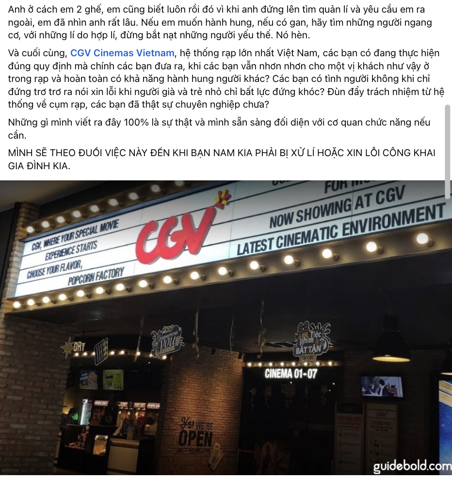 CGV Việt Nam nói gì sau khi bị tố thiếu trách nhiệm vụ đe doạ đánh người trong rạp Hà Nội?- Ảnh 3.