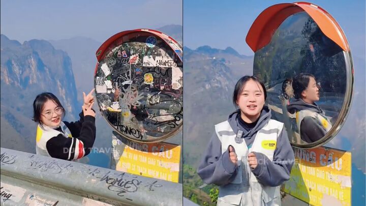 Clip nhóm bạn trẻ lau gương cầu lồi trên đèo Mã Pì Lèng hút 2,3 triệu lượt xem- Ảnh 1.