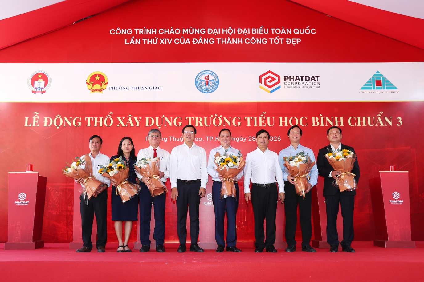 Động thổ xây dựng trường học đạt chuẩn quốc gia do doanh nghiệp tài trợ tại phường Thuận Giao - Ảnh 1. Động thổ xây dựng trường học đạt chuẩn quốc gia do doanh nghiệp tài trợ tại phường Thuận Giao - Ảnh 1.