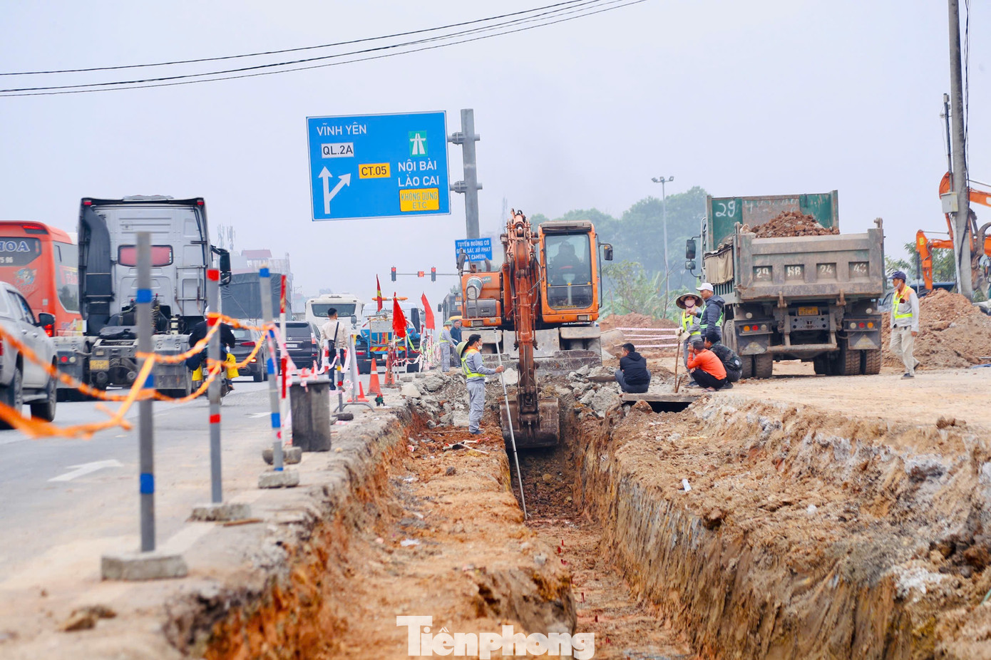 Hối hả thi công nút giao Quốc lộ 2 - Nội Bài - Lào Cai- Ảnh 3.