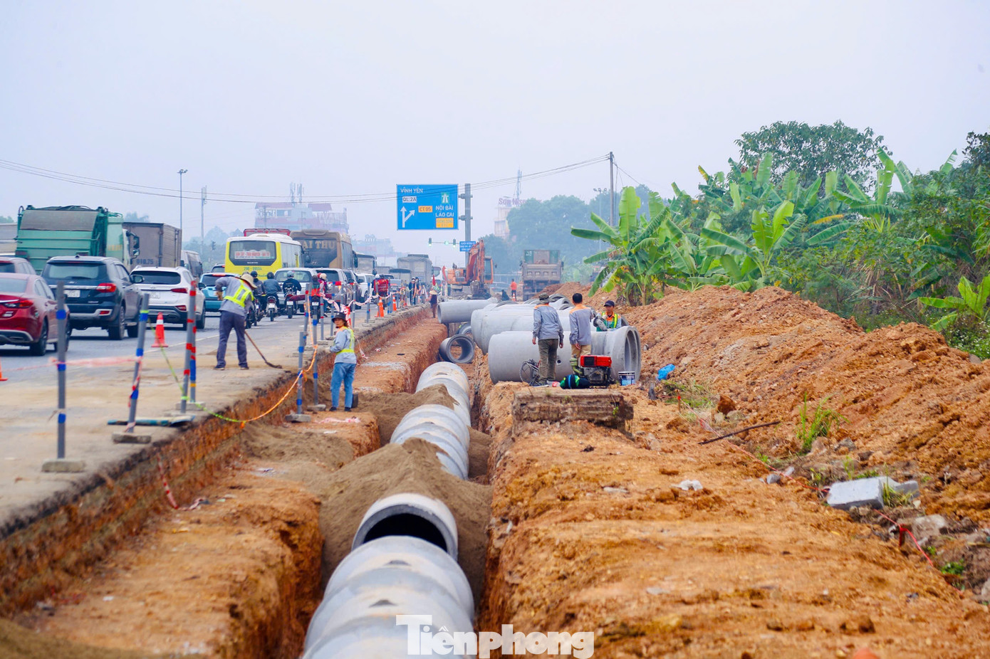 Hối hả thi công nút giao Quốc lộ 2 - Nội Bài - Lào Cai- Ảnh 7.