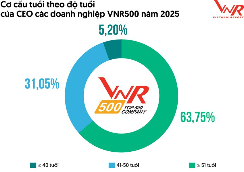 Soi tuổi CEO 500 Doanh nghiệp lớn nhất Việt Nam năm 2025: Những "con giáp" nào xuất hiện nhiều nhất?- Ảnh 1.