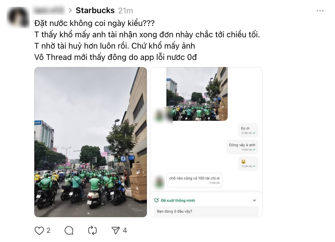 Starbucks 0 đồng, người khổ là shipper- Ảnh 3.