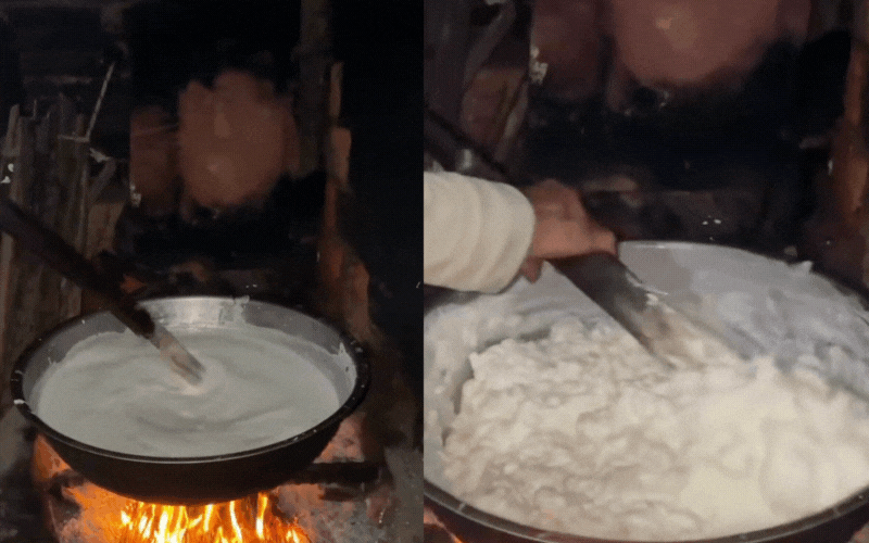 Bún dây, thức quà sáng "gây thương nhớ" của người miền Trung: Món ăn dân dã từ bột gạo và tro bếp, ai đi xa cũng thèm thuồng vị dầu hẹ thơm lừng- Ảnh 2.