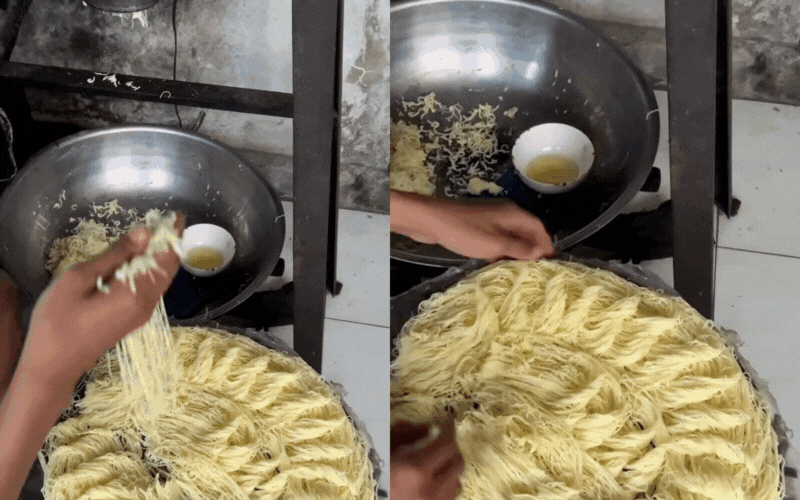 Bún dây, thức quà sáng "gây thương nhớ" của người miền Trung: Món ăn dân dã từ bột gạo và tro bếp, ai đi xa cũng thèm thuồng vị dầu hẹ thơm lừng- Ảnh 7.