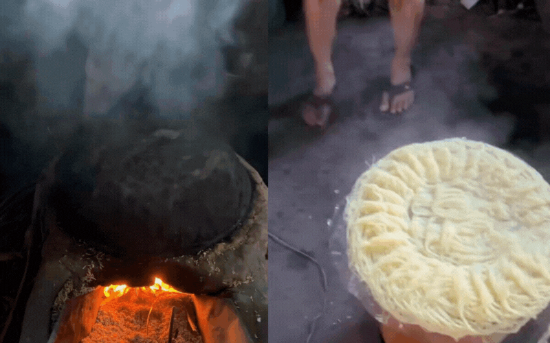 Bún dây, thức quà sáng "gây thương nhớ" của người miền Trung: Món ăn dân dã từ bột gạo và tro bếp, ai đi xa cũng thèm thuồng vị dầu hẹ thơm lừng- Ảnh 8.