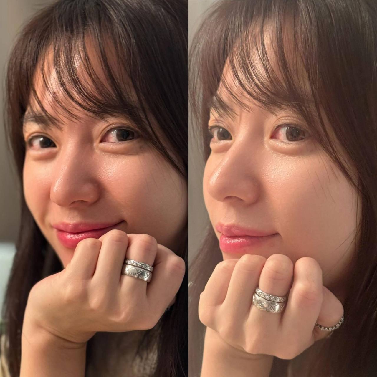 Minh tinh 39 tuổi đăng ảnh cận cam thường: Biết ngắm làn da không tuổi hay bộ nhẫn vài trăm triệu đây?- Ảnh 1.