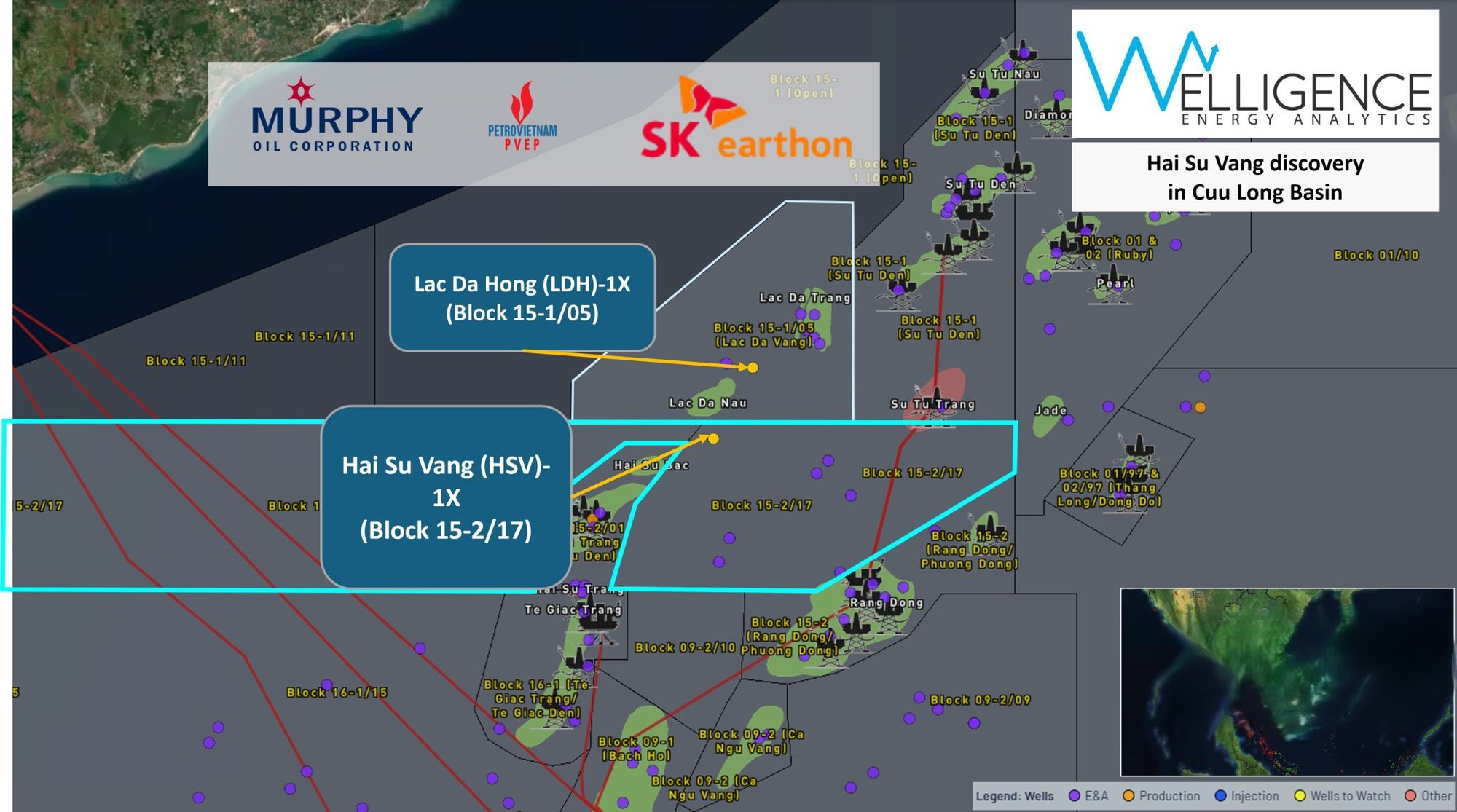 Cuộc chơi dầu khí tại bể Cửu Long: Ông lớn Mỹ "trúng đậm" với Hải Sư Vàng, liên doanh Việt - Nga nắm trong tay mỏ dầu lớn nhất Việt Nam- Ảnh 1.
