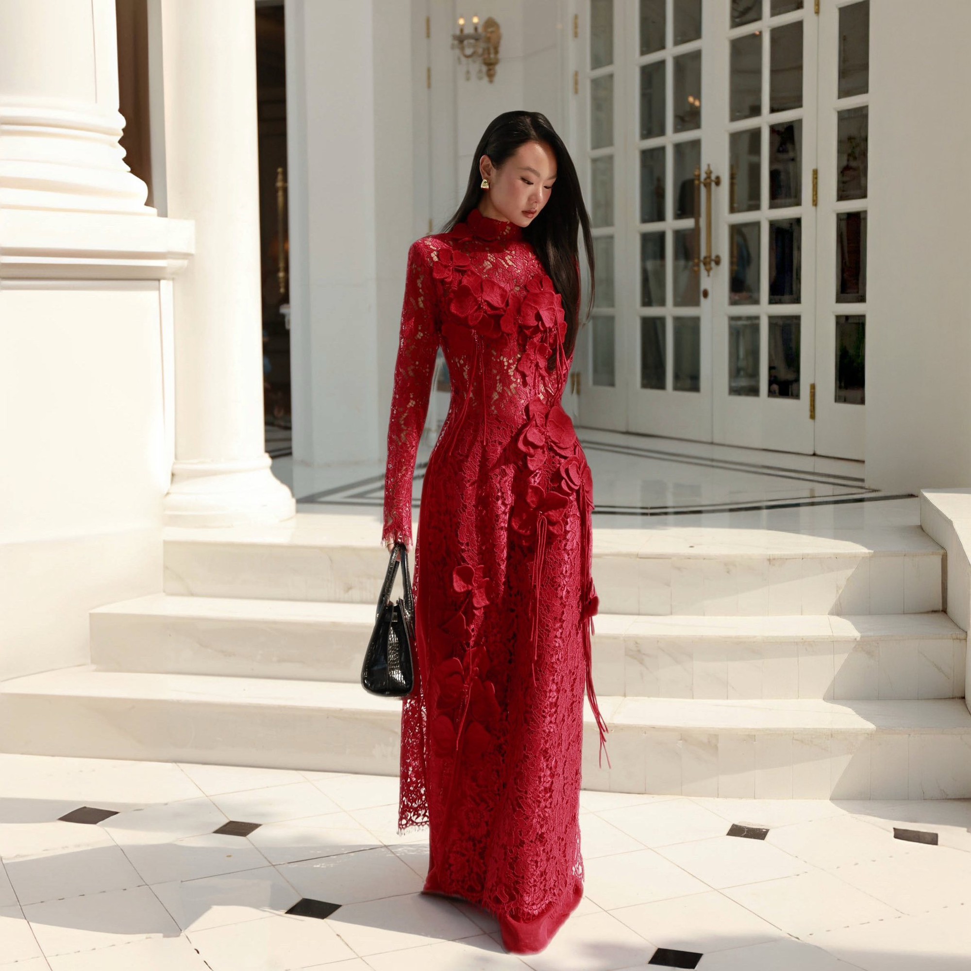 Vì sao áo dài ren được dự đoán là “át chủ bài” mùa Tết 2026?- Ảnh 25.