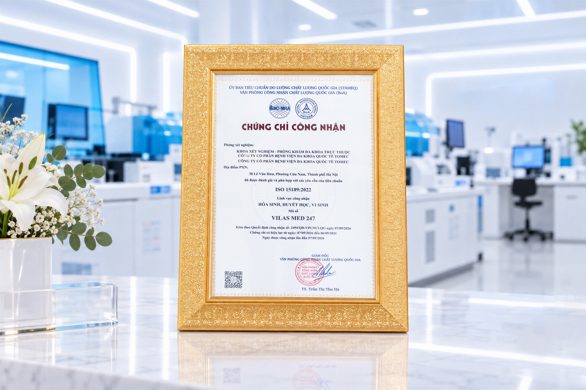 ‏TOMEC đạt chứng nhận ISO 15189:2022 về chất lượng và năng lực xét nghiệm y tế‏ - Ảnh 1.