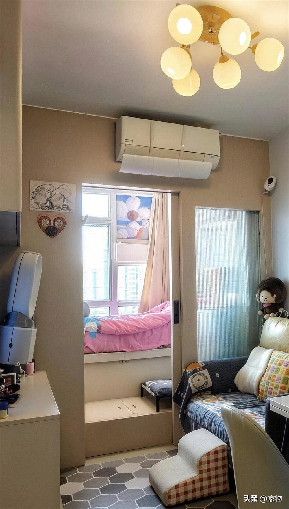 Cặp vợ chồng mới cưới mua căn hộ 26m²: Biến ban công thành phòng trẻ em, nhà nhỏ nhưng đủ chỗ cho gia đình 3 người- Ảnh 5.