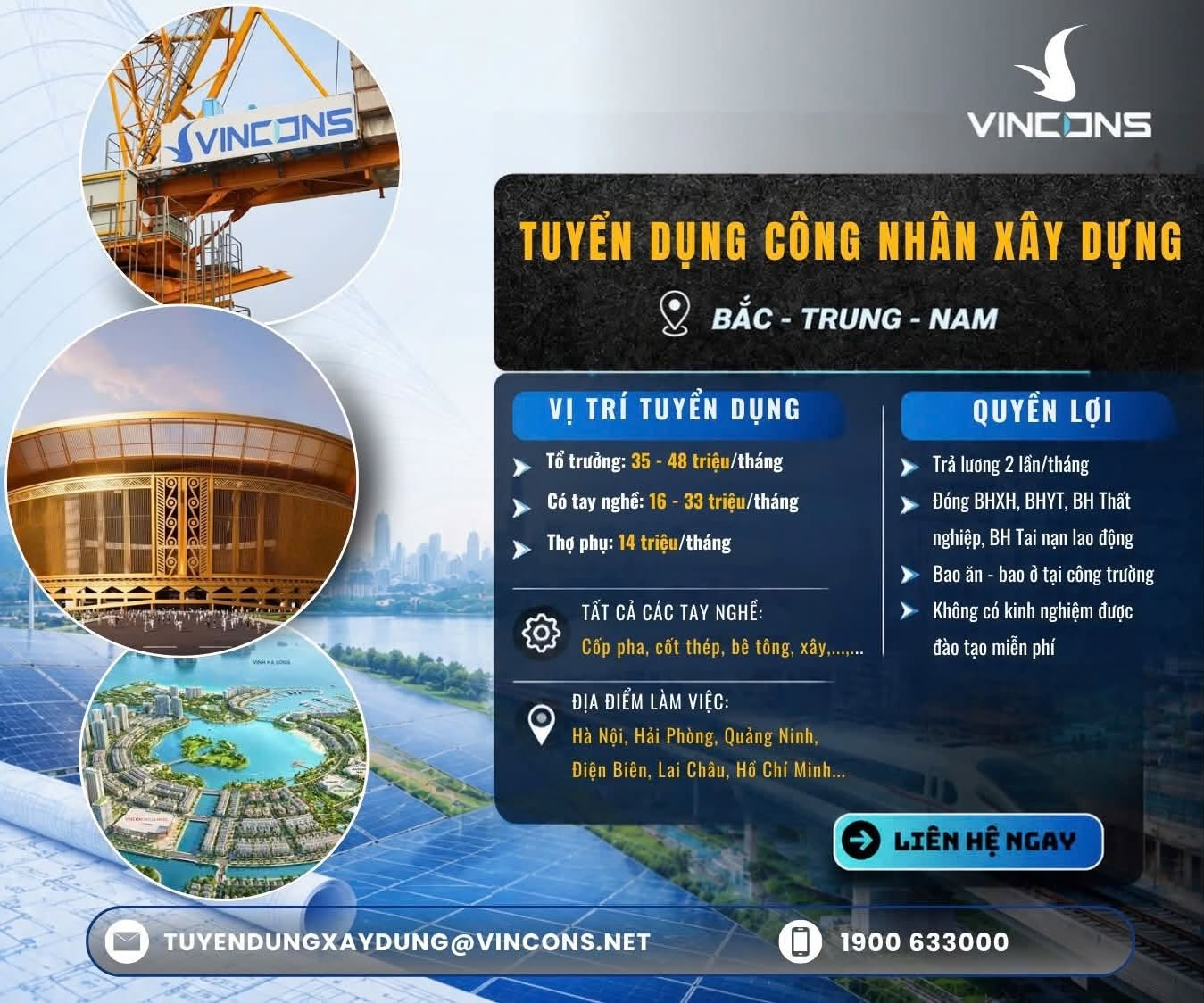 Tỷ phú Phạm Nhật Vượng tăng tốc tuyển thêm hàng chục nghìn công nhân, không yêu cầu kinh nghiệm, thu nhập 14-48 triệu đồng/tháng bao ăn ở  - Ảnh 1.