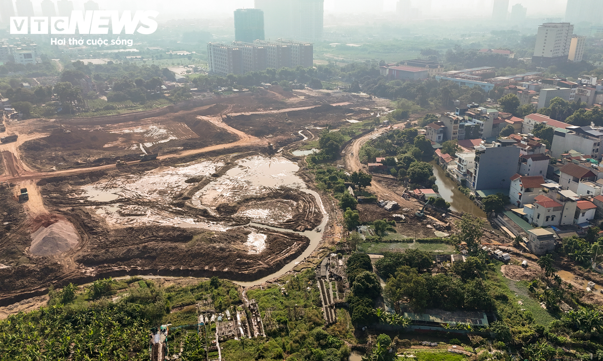 Công trường hồ điều hòa gần 500 tỷ đồng ở cửa ngõ phía Bắc Hà Nội- Ảnh 7.