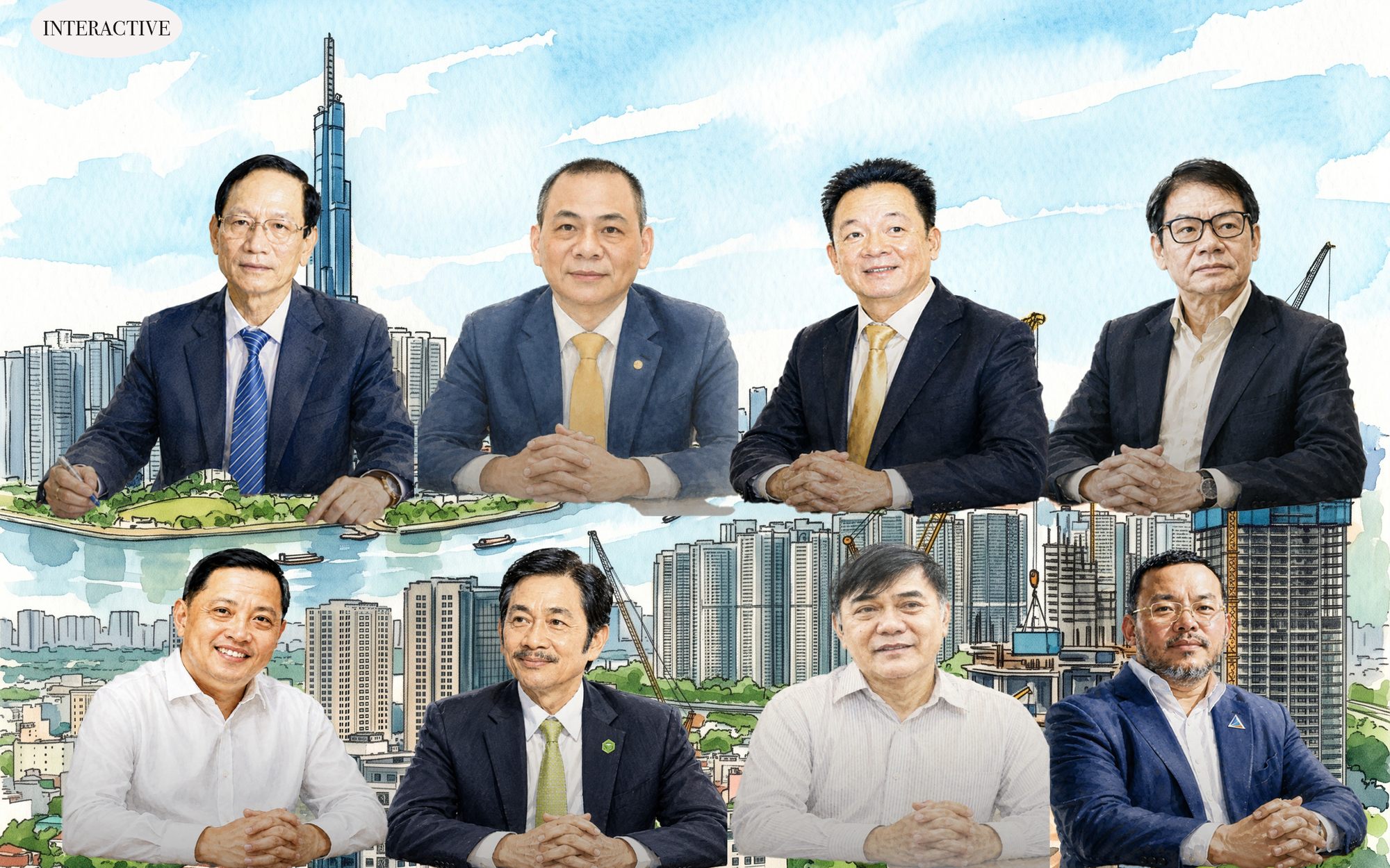 Từ người bán mì ăn liền, thuốc thú y, thợ cơ khí… đến những doanh nhân quyền lực trên thị trường bất động sản