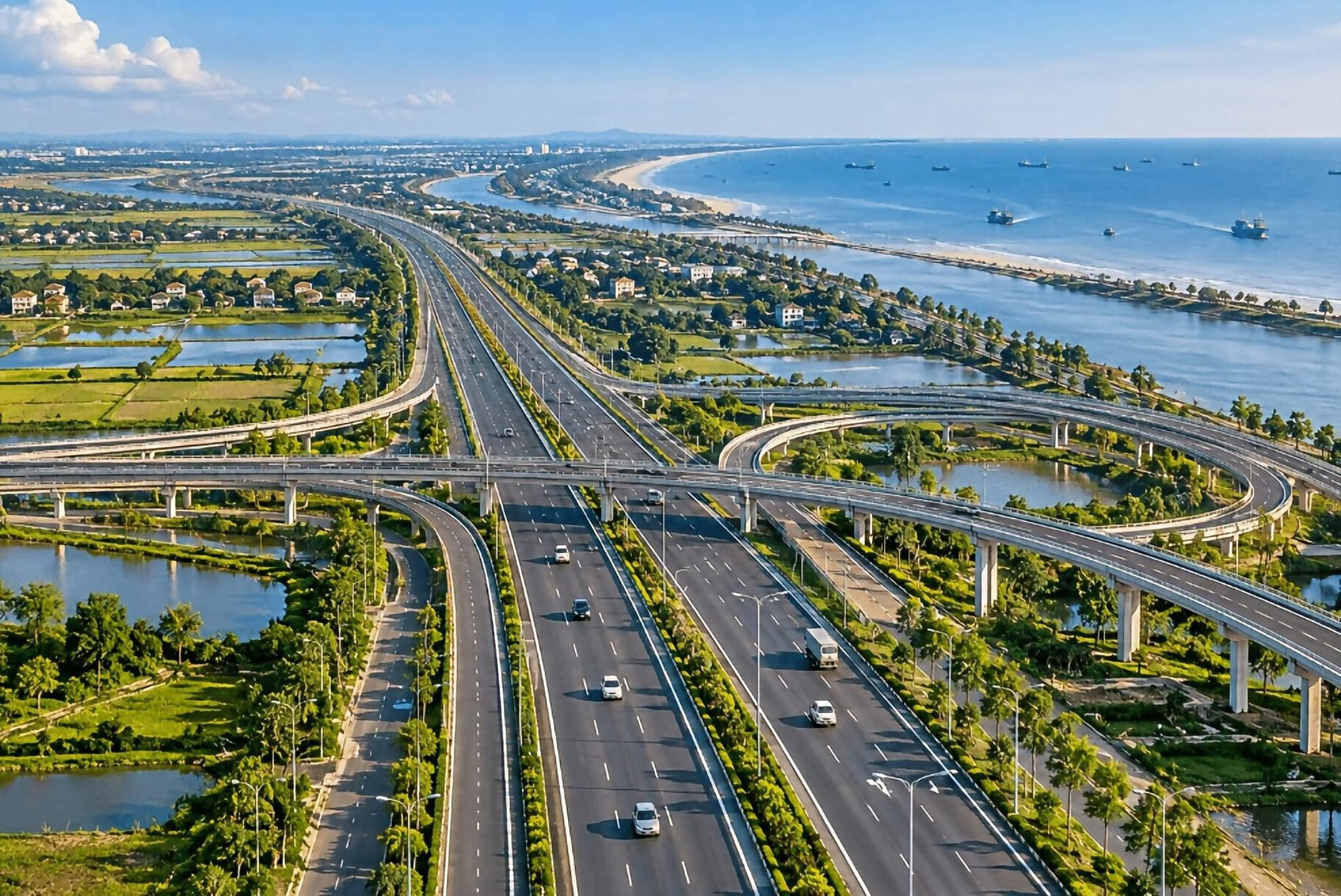 Một tuyến đại lộ được quy hoạch rộng gấp 4 đường băng sân bay, nối thẳng thành phố giàu nhất miền Bắc ra biển, rút ngắn thời gian di chuyển không quá 1 giờ- Ảnh 1.