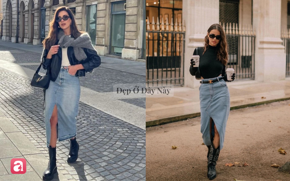 Chân váy jeans dáng dài: Vừa trẻ trung vừa sang chuẩn "old money"- Ảnh 4.