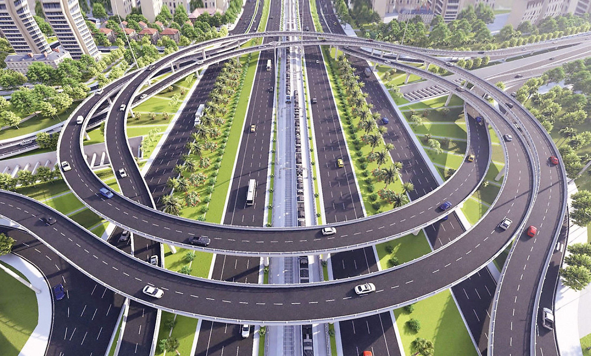 Tích cực thi công nút giao Vành đai 3,5 - Đại lộ Thăng Long- Ảnh 1.