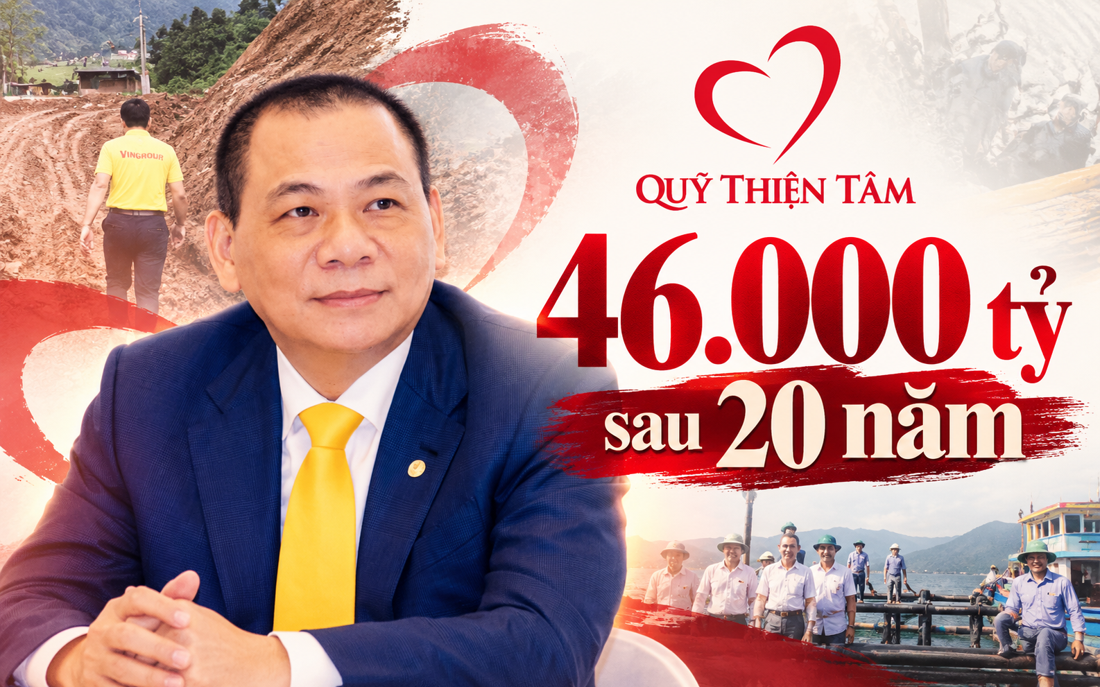 Chuyện ít người biết bên trong Quỹ từ thiện do ông Phạm Nhật Vượng sáng lập: Con bò, lồng cá, em bé chào đời ven đường và 46.000 tỷ sau 20 năm