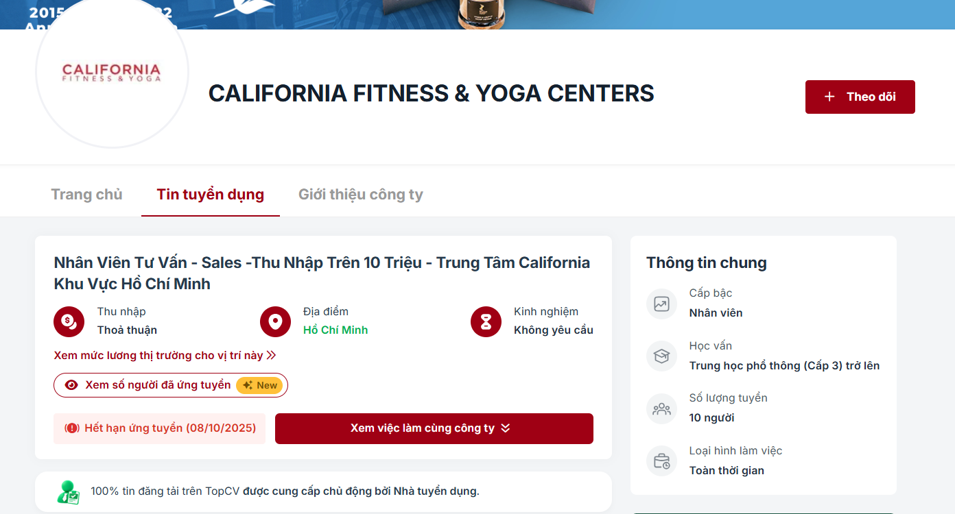 California Fitness & Yoga từng tuyển nhân viên lương lên tới 30 triệu đồng/tháng, chỉ cần tốt nghiệp THPT, không yêu cầu kinh nghiệm, có vị trí nhận hoa hồng 35% - Ảnh 4.