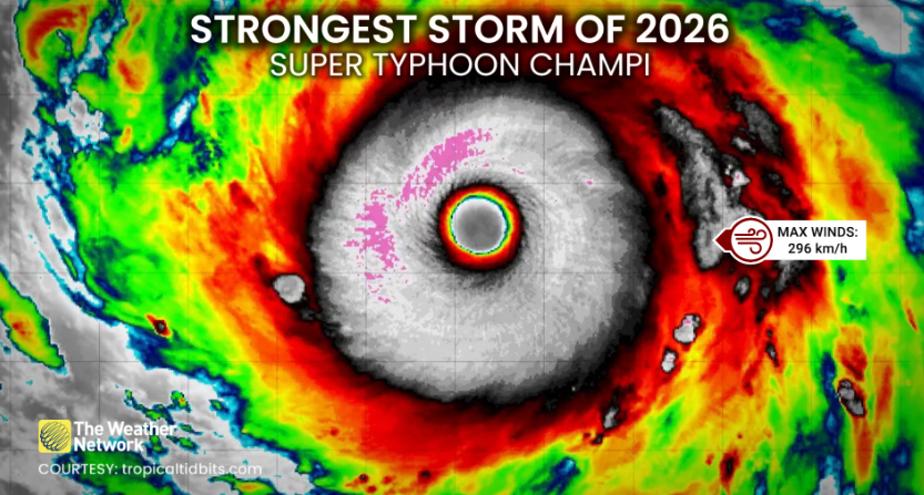 CNN: Bão Champi là siêu bão mạnh nhất Trái đất năm 2026 - Ảnh 1. CNN: Bão Champi là siêu bão mạnh nhất Trái đất năm 2026 - Ảnh 1.
