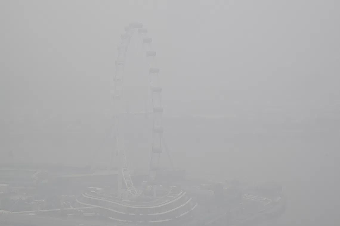 Nước mưa ở Singapore chuyển màu xám đen giữa lúc khói mù bao phủ- Ảnh 1. Nước mưa ở Singapore chuyển màu xám đen giữa lúc khói mù bao phủ- Ảnh 1.