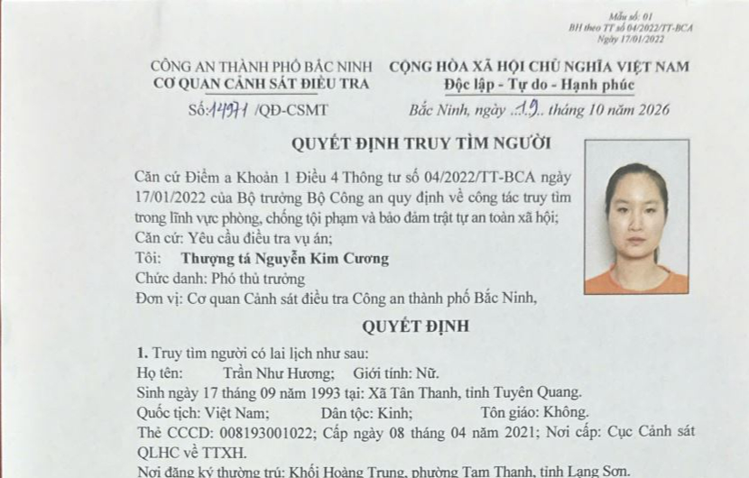 Truy tìm Trần Như Hương SN 1993 - Ảnh 1.