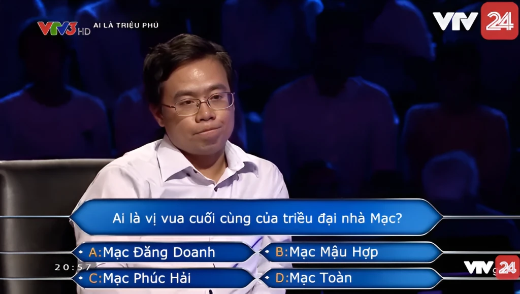 Người chơi "đen đủi" nhất Ai Là Triệu Phú: Dùng hết 4 quyền trợ giúp cho 1 câu hỏi nhưng vẫn trả lời sai- Ảnh 1.