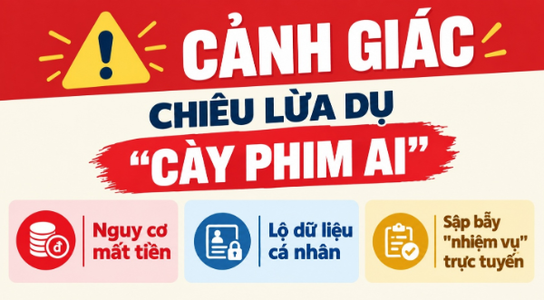 Cảnh giác chiêu lừa dụ "cày phim AI": Nguy cơ mất tiền, lộ dữ liệu cá nhân và sập bẫy "nhiệm vụ" trực tuyến- Ảnh 1.