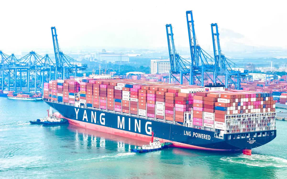 Siêu tàu container thế hệ mới lần đầu cập Cảng Quốc tế Tân Cảng - Cái Mép- Ảnh 1.