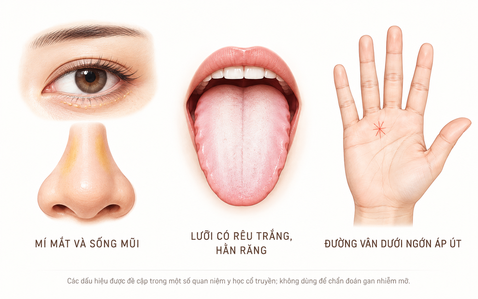 Gan nhiễm mỡ có thể nhận biết qua khuôn mặt: 3 dấu hiệu trên cơ thể cảnh báo bệnh, bao gồm cả đường chỉ tay và lưỡi - Ảnh 2.
