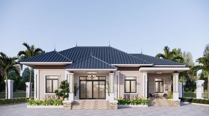 5 mẫu nhà mái Nhật 1 tầng 4 phòng ngủ được yêu thích- Ảnh 1.