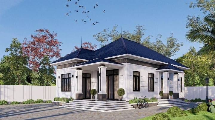 5 mẫu nhà mái Nhật 1 tầng 4 phòng ngủ được yêu thích- Ảnh 3.